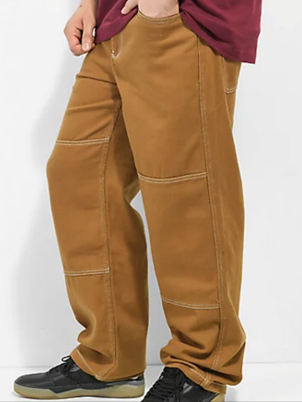 Empyre Loose Fit Tobacco Denim Carpenter Skate Pants Men's Unisex Baggy Cargo 30
